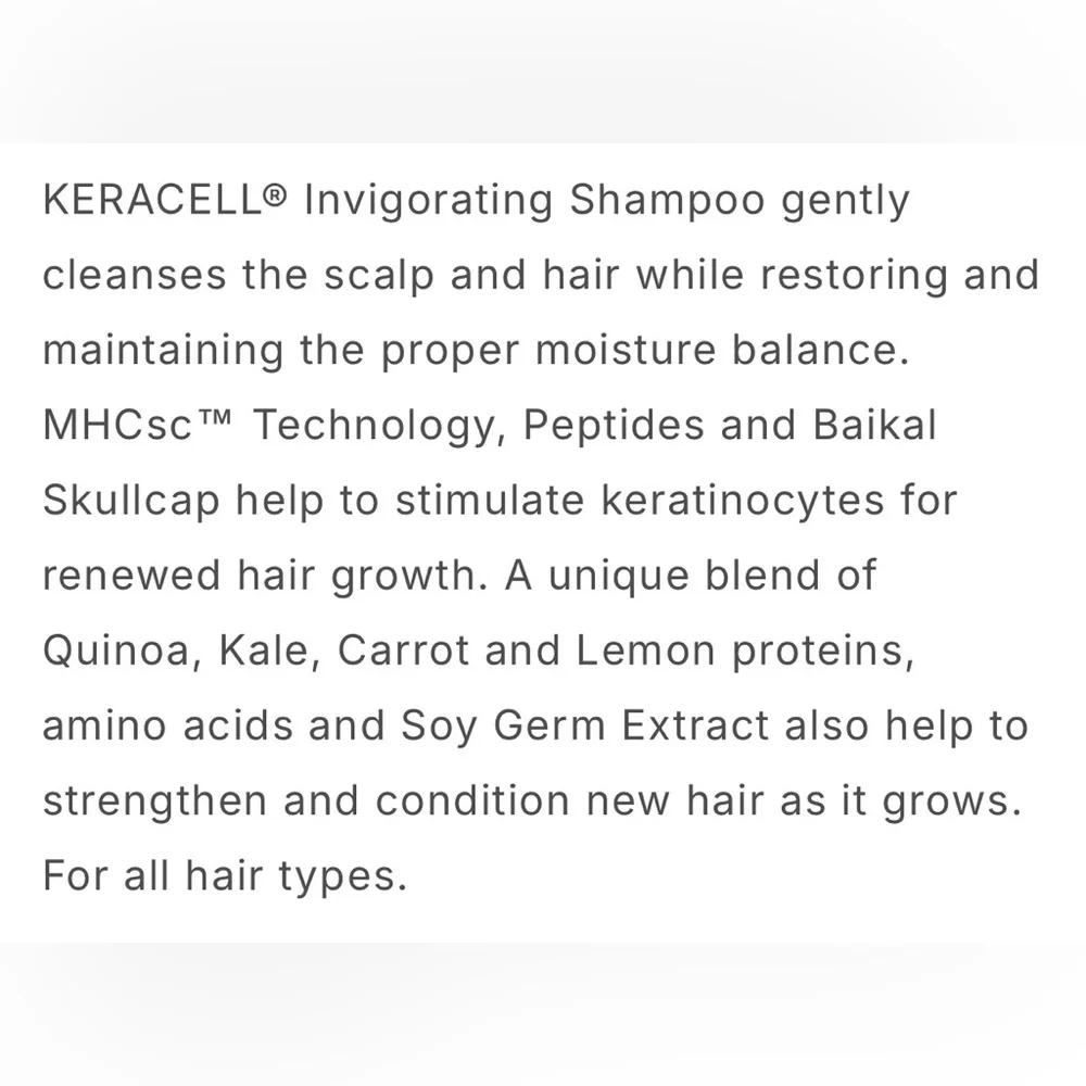 Keracell Hair Growth Invigorating Shampoo